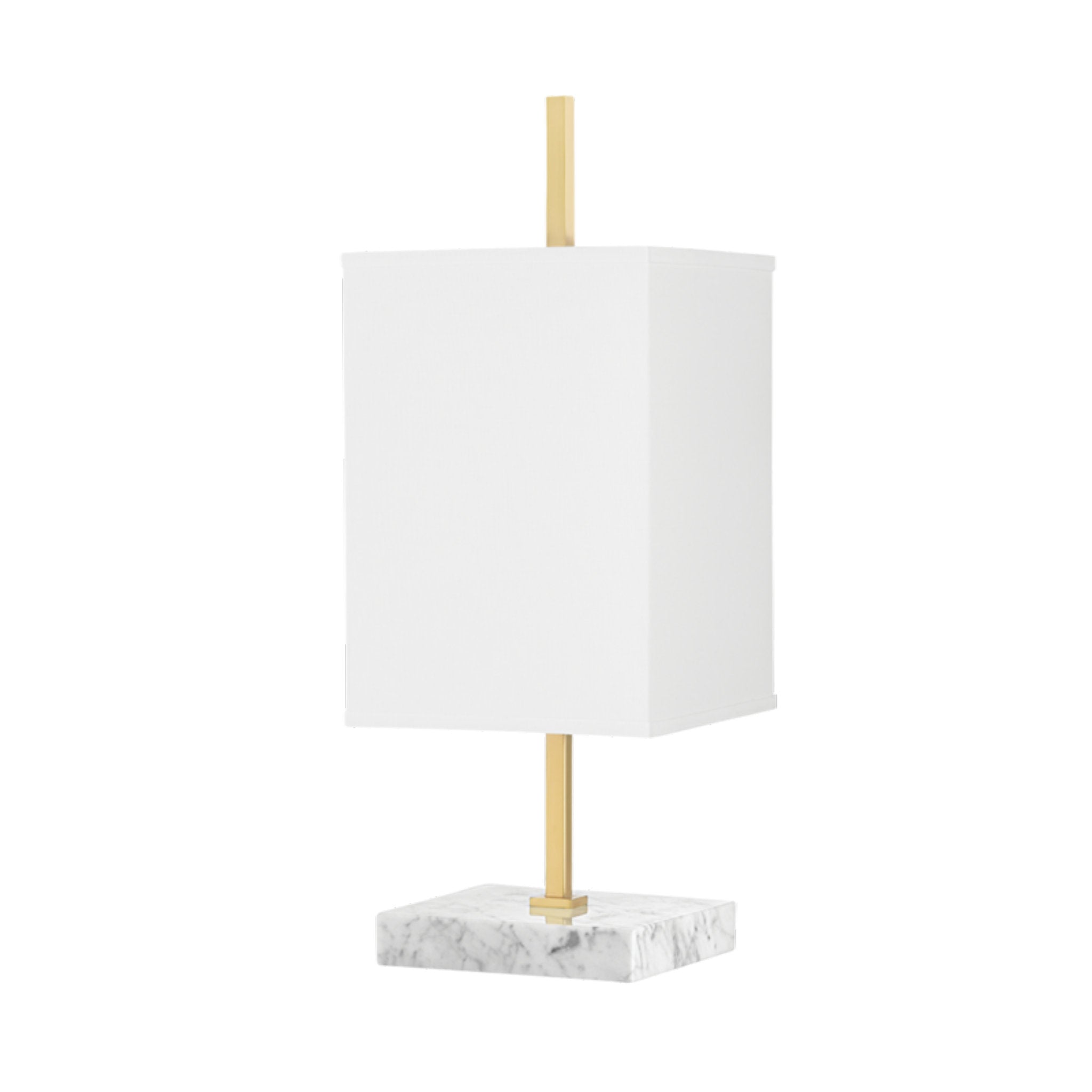 Mikaela 1-Light Table Lamp in Aged Brass