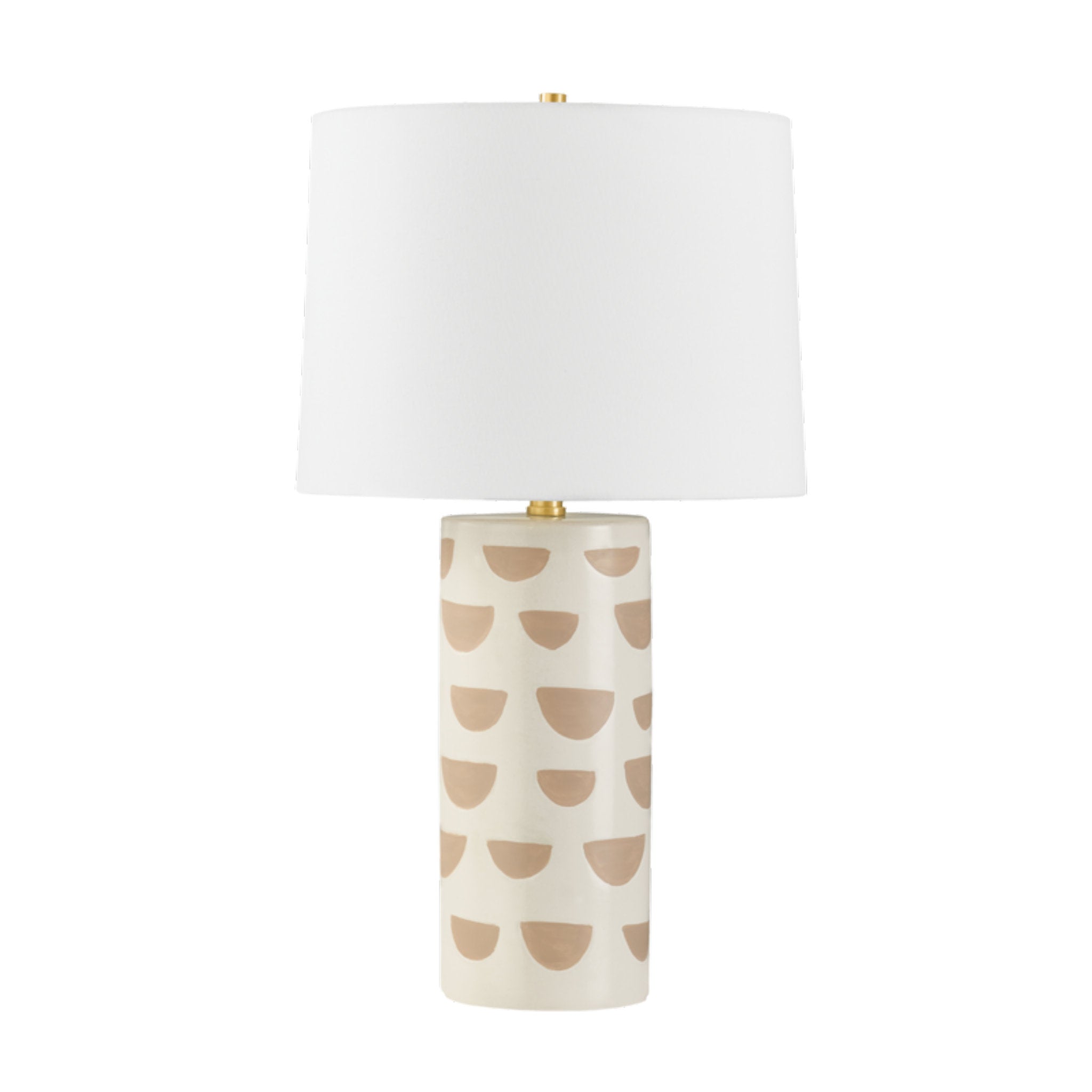 Minnie 1-Light Table Lamp in Aged Brass by Megan Molten