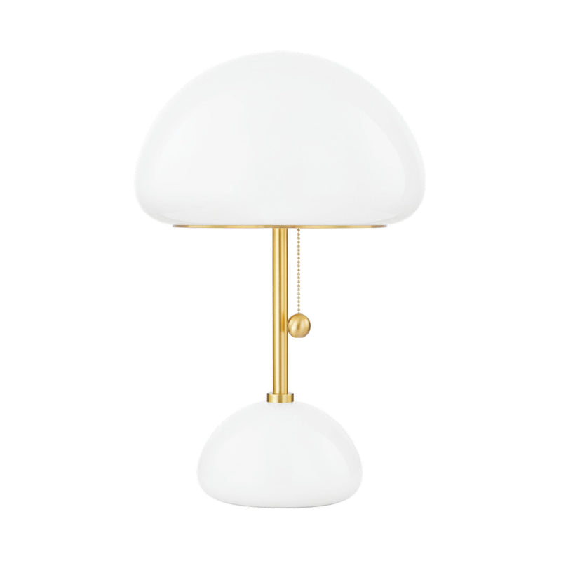 Cortney 1 Light Table Lamp in Aged Brass by Natalie Papier