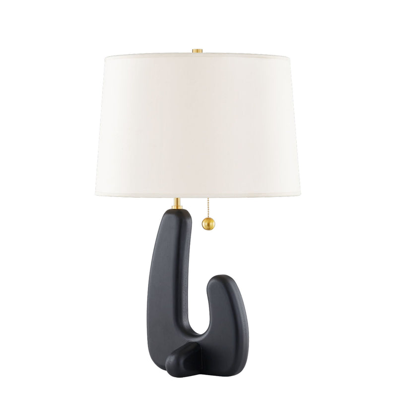 Regina 1 Light Table Lamp in Aged Brass by Natalie Papier