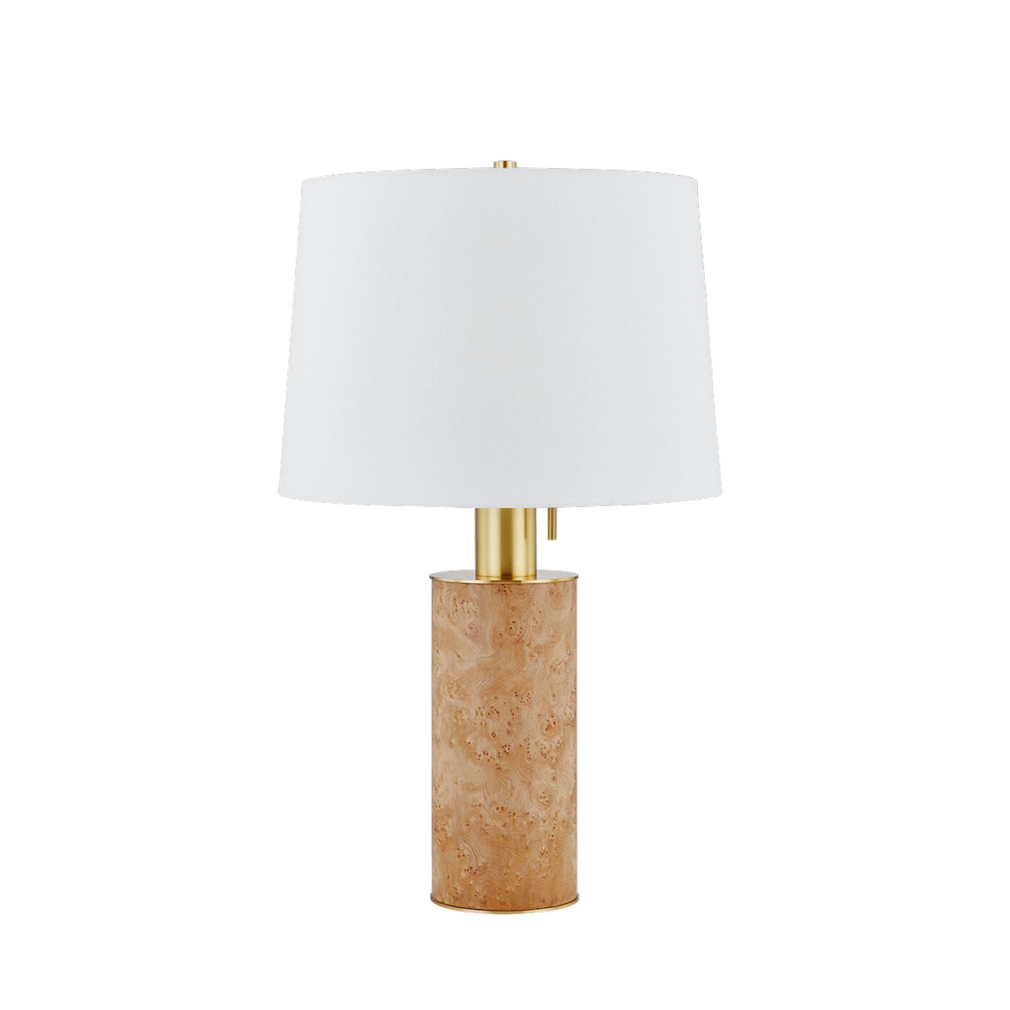 Clarissa 1-Light Table Lamp in Aged Brass