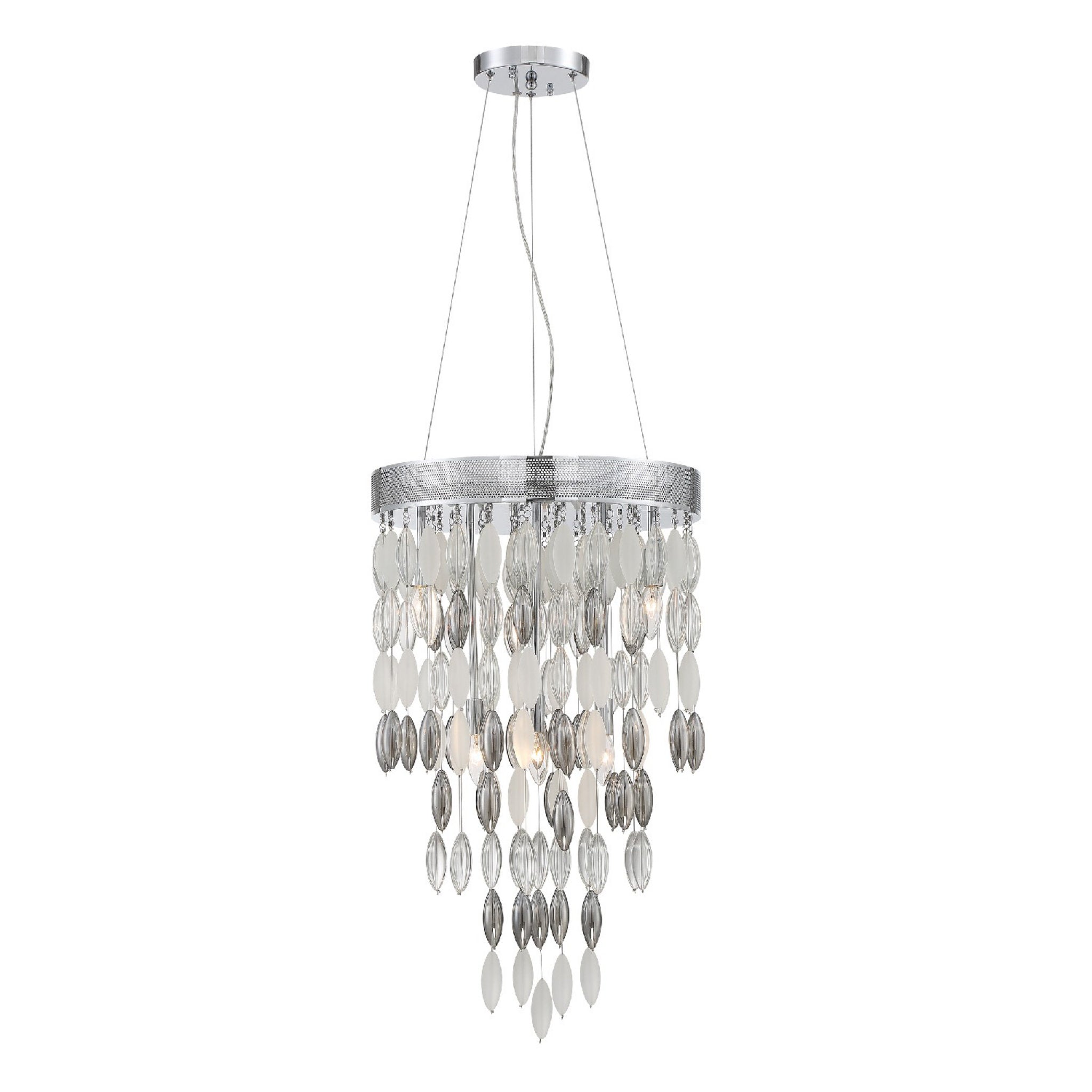Hudson 18'' Polished Chrome Chandelier Silver 18"W x 29"H x 18"D