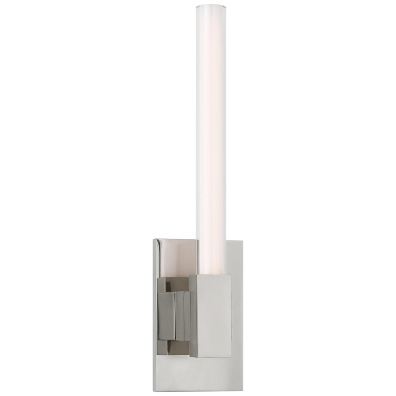 Ian K. Fowler Mafra Small Sconce in Polished Nickel with White Glass