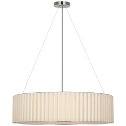 Ian K. Fowler Palati Extra Large Hanging Shade in Polished Nickel with Linen Shade