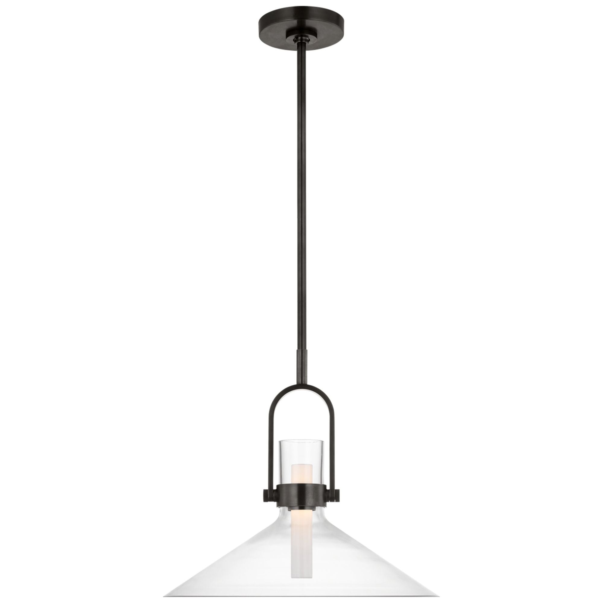 Ian K. Fowler Larkin 18" Empire Pendant in Bronze with Clear Glass Ceiling Light W18.5"