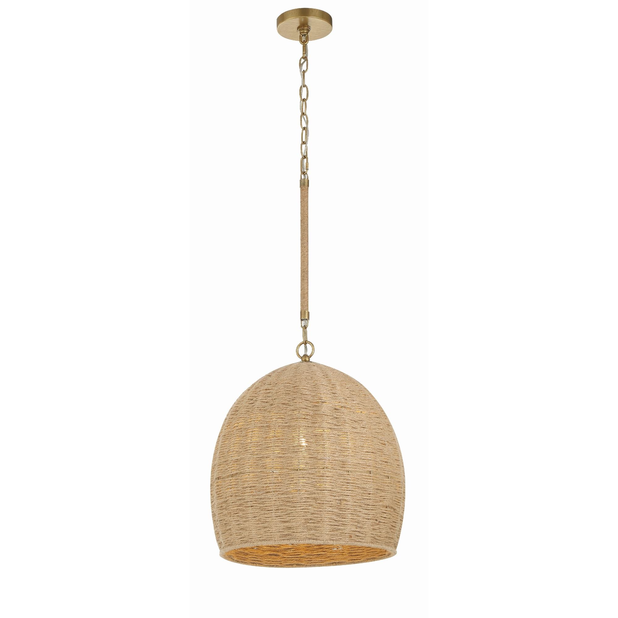 Jace 1 Light Soft Gold Pendant 15"W x 17"H x 15"D