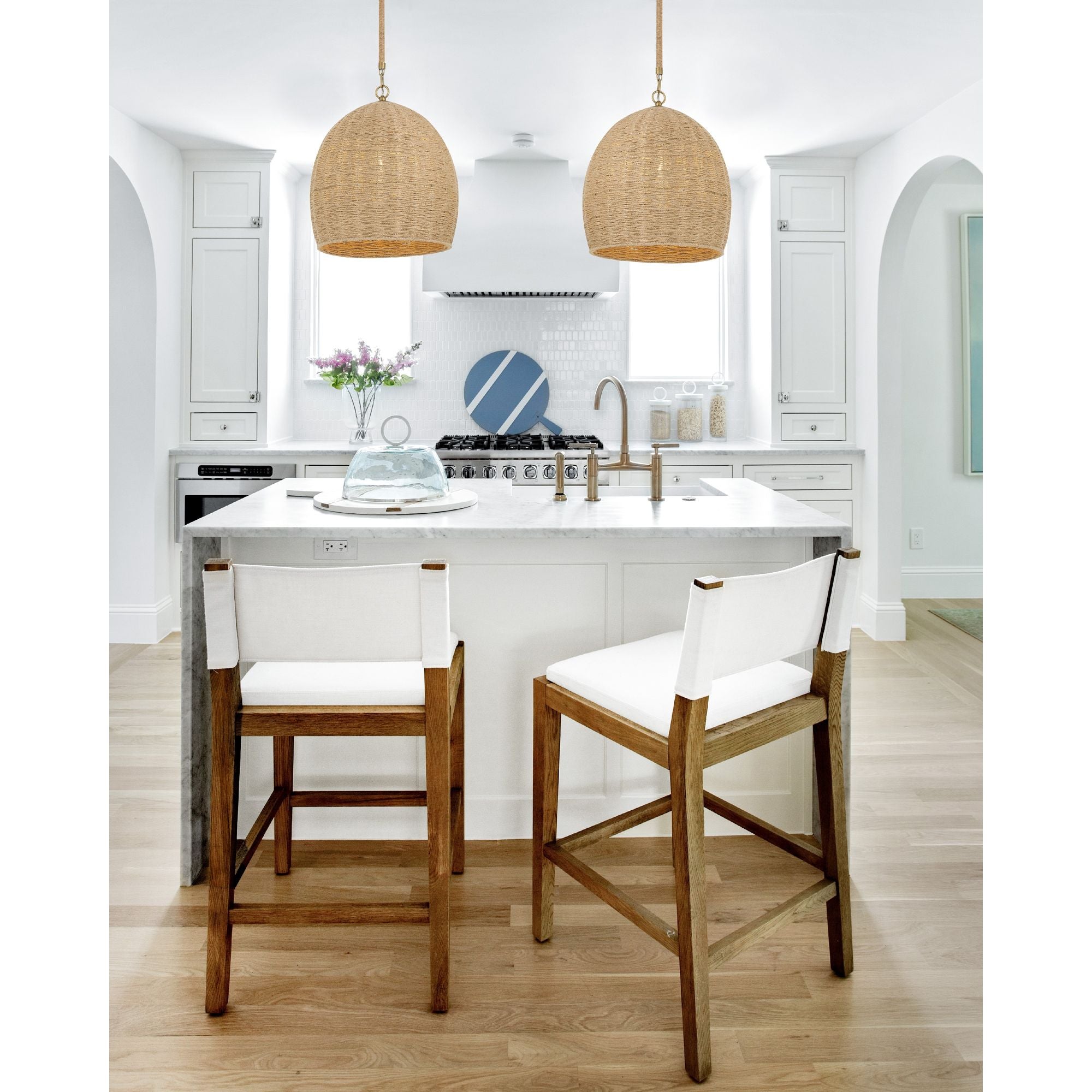 Jace 1 Light Soft Gold Pendant 15"W x 17"H x 15"D