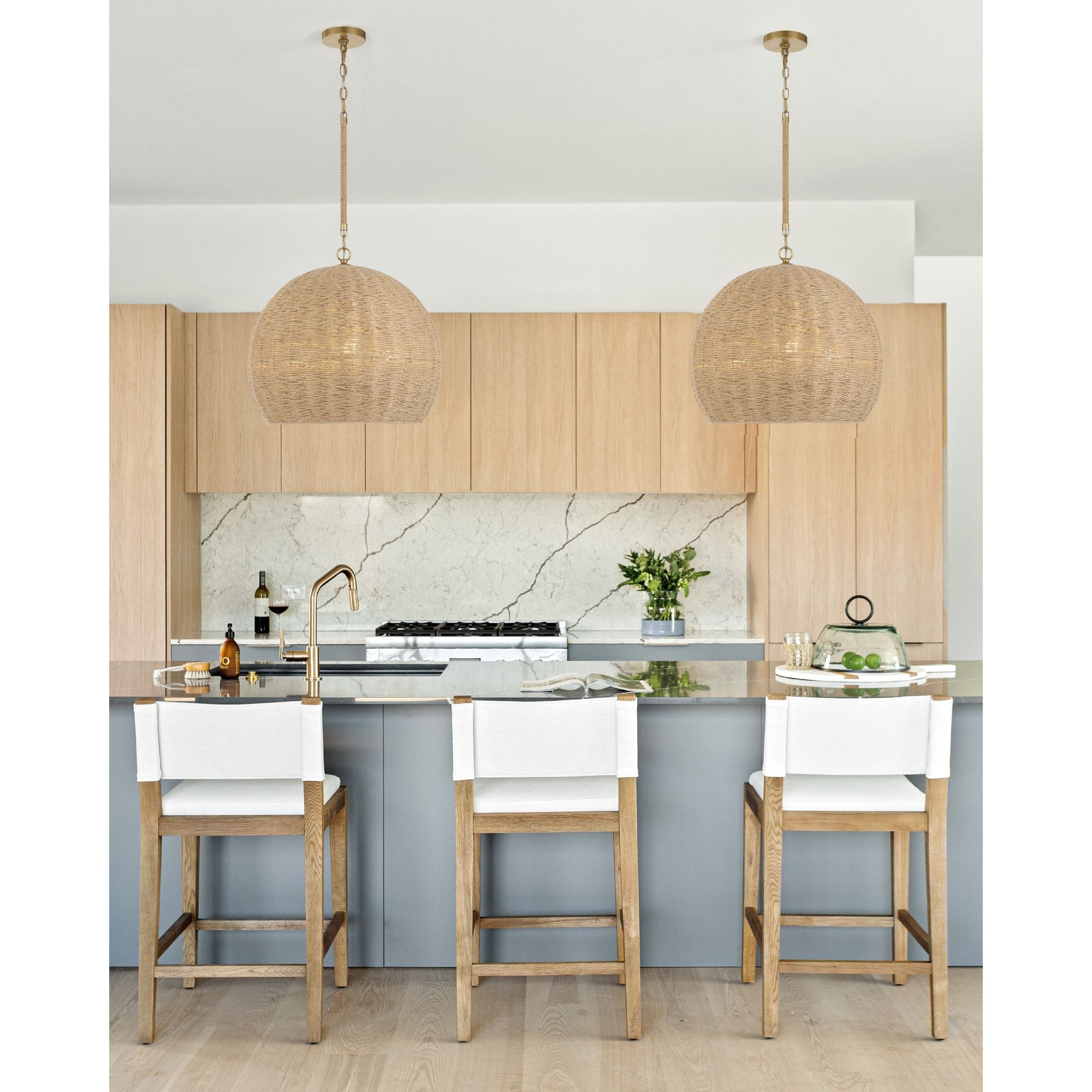 Jace 3 Light Soft Gold Pendant 20"W x 18"H x 20"D