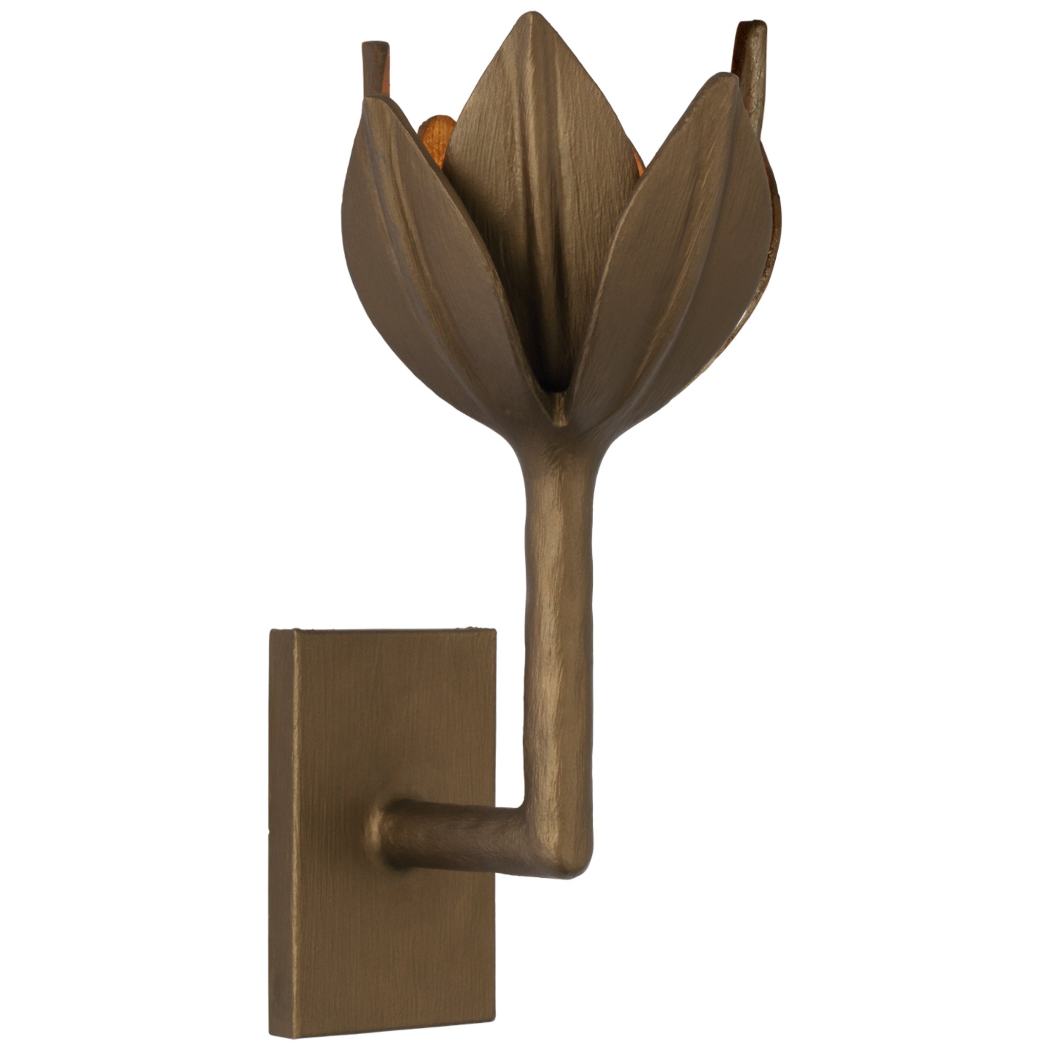 Julie Neill Alberto Small Sconce in Antique Bronze Leaf