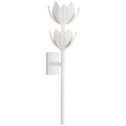 Julie Neill Alberto Large Two Tier Sconce in Plaster White