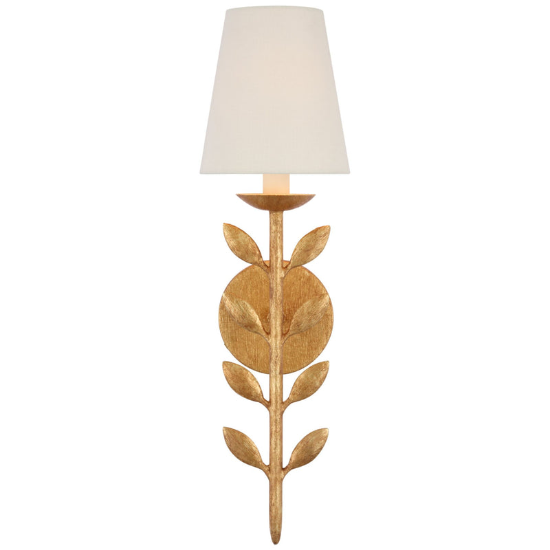 Julie Neill Avery 20" Sconce Antique Gold Leaf with Linen Shade
