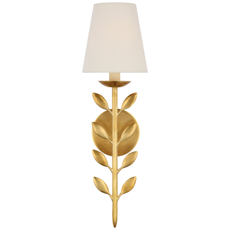 Julie Neill Avery 20" Sconce Hand-Rubbed Antique Brass with Linen Shade