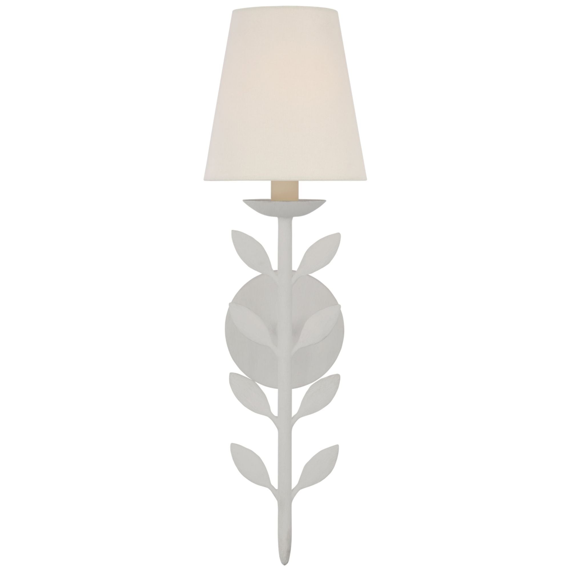 Julie Neill Avery 20" Sconce Plaster White with Linen Shade Wall Light W5.75" x H20"