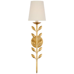 Julie Neill Avery 26" Sconce Hand-Rubbed Antique Brass with Linen Shade