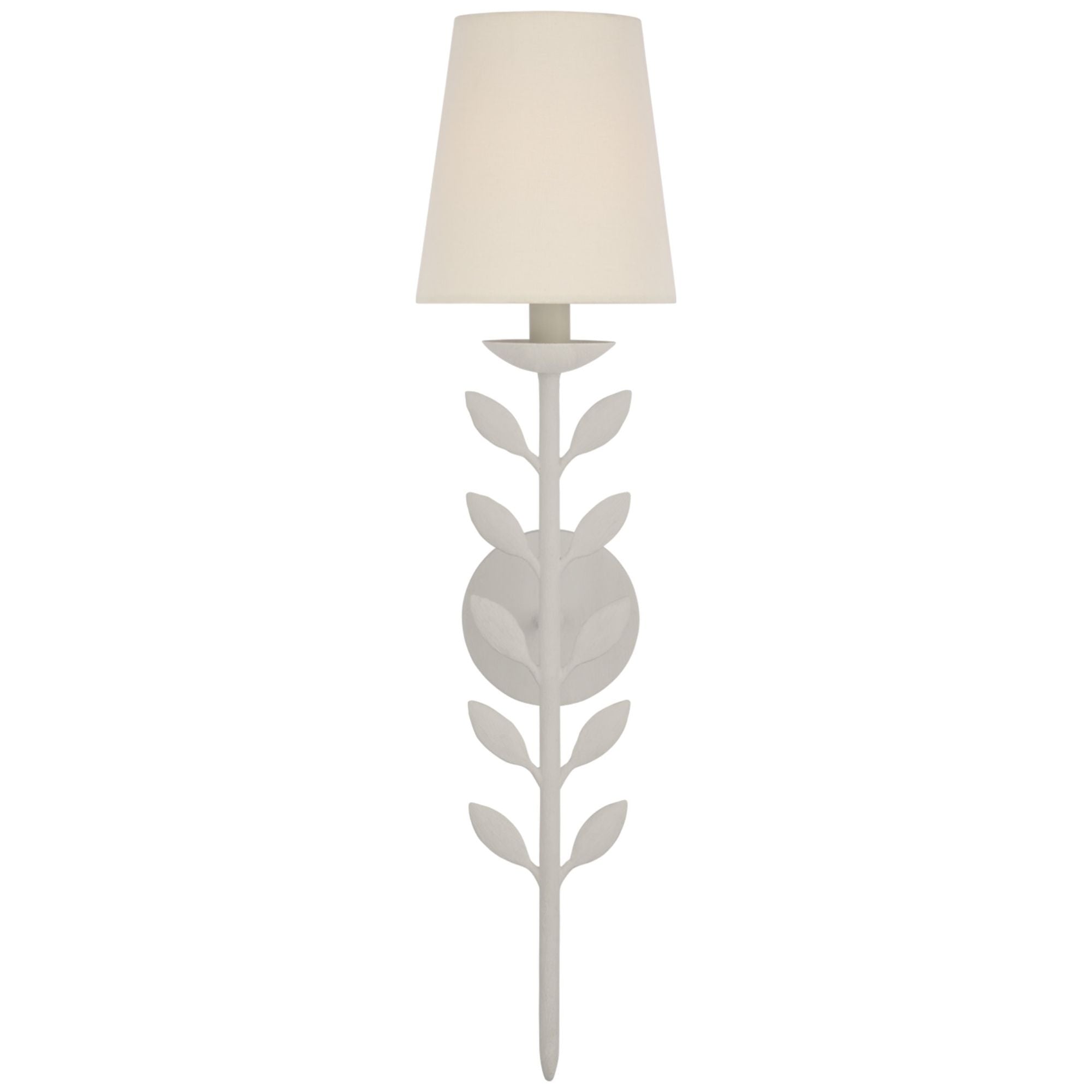 Julie Neill Avery 26" Sconce Plaster White with Linen Shade Wall Light W6.25" x H26.25"