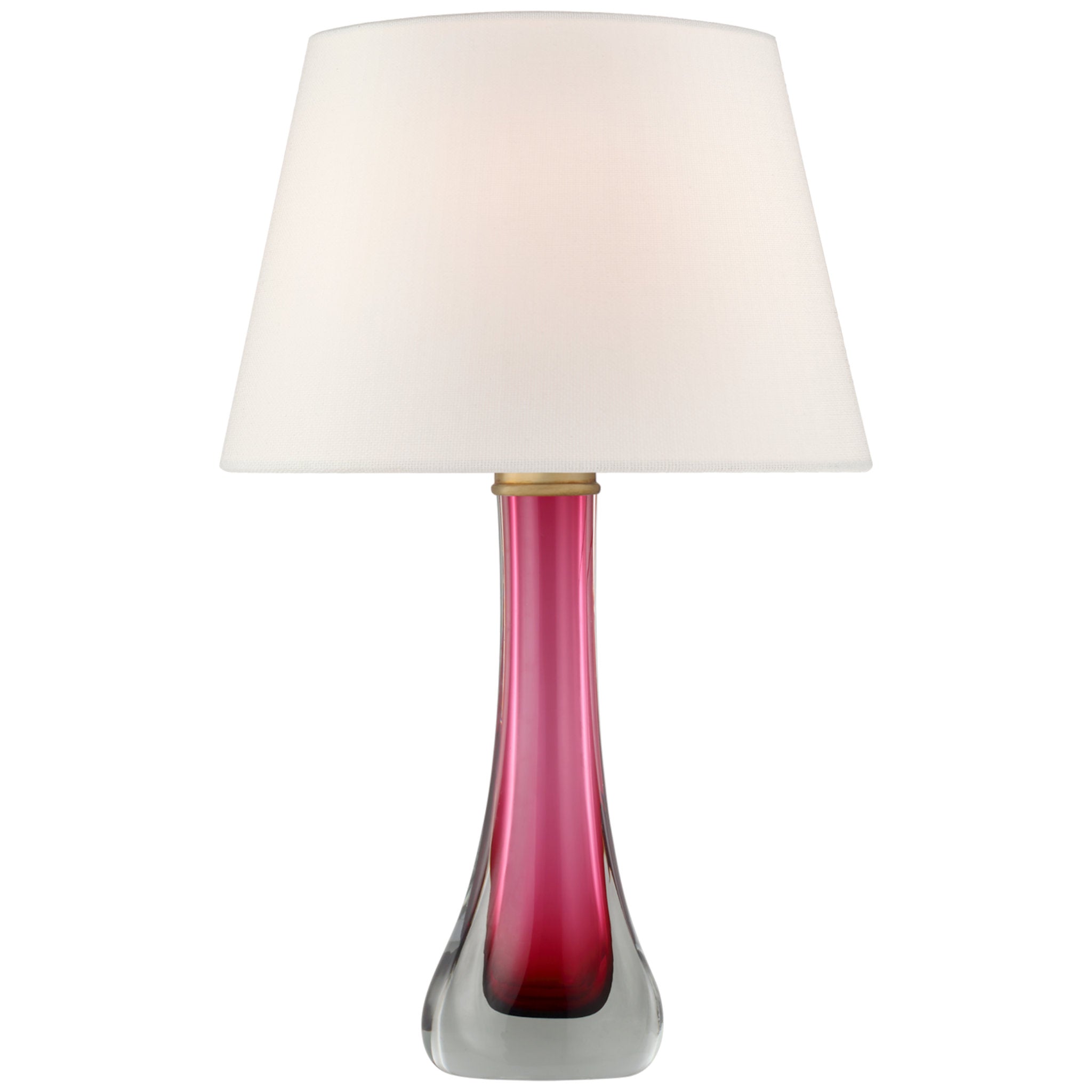 Julie Neill Christa Large Table Lamp in Cerise with Linen Shade