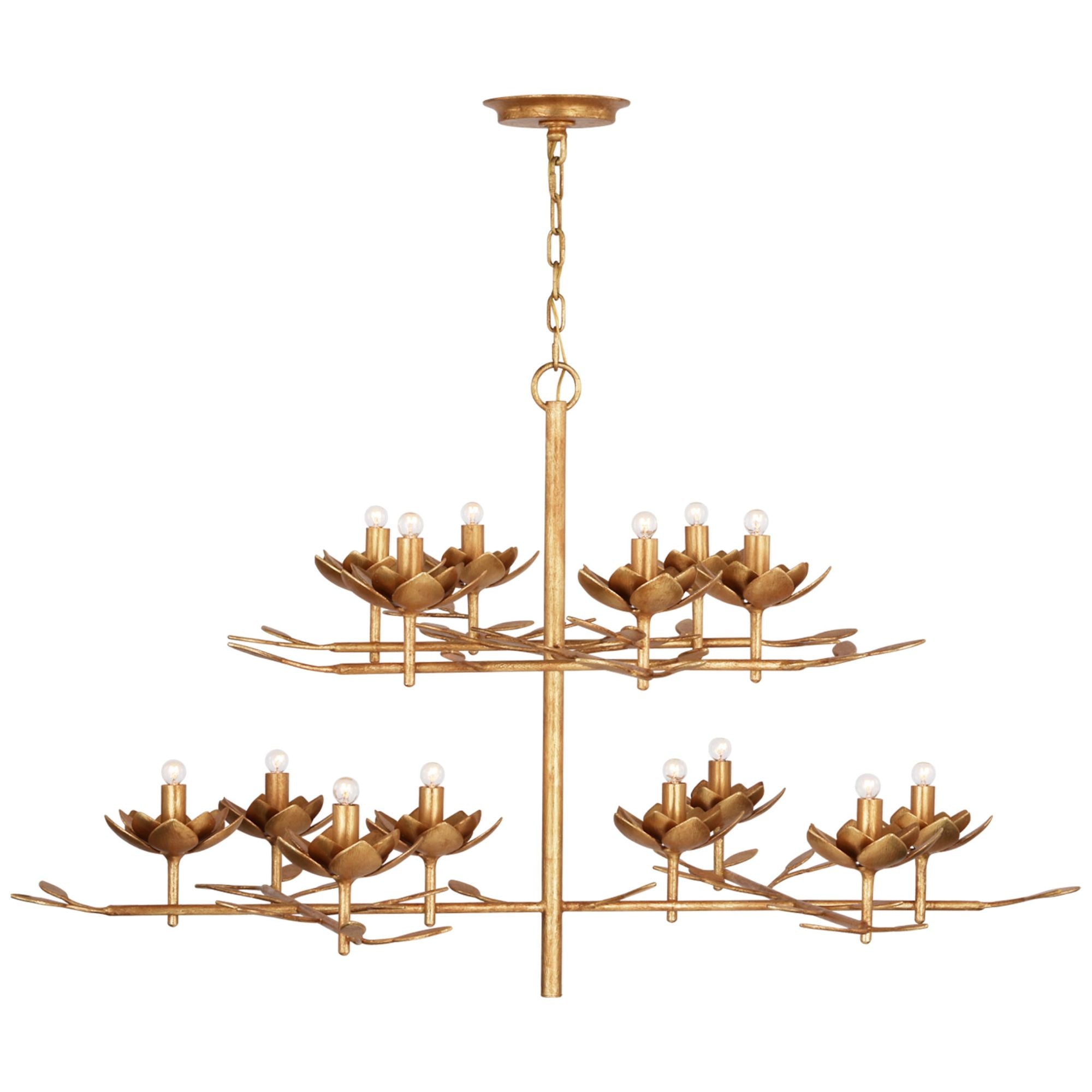 Julie Neill Clementine 53" Tiered Chandelier - Thumbnail 3