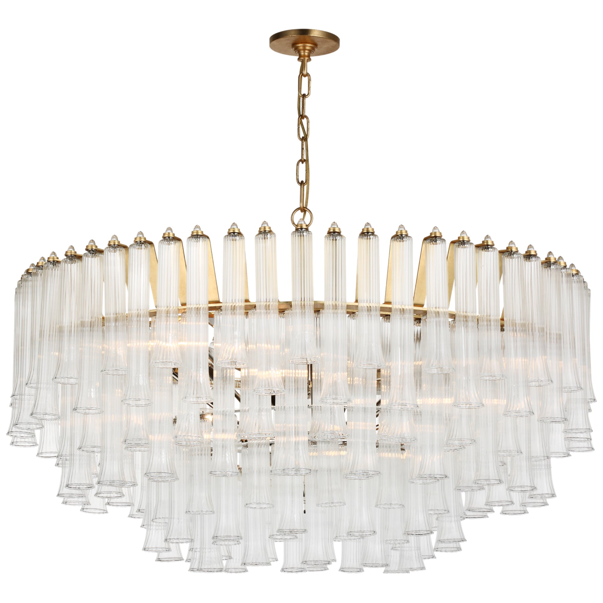 Julie Neill Lorelei X-Large Chandelier in Gild with Clear Glass