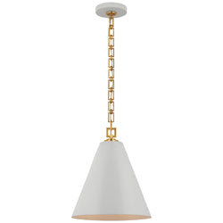 Julie Neill Theo 14" Pendant in Soft White and Gild