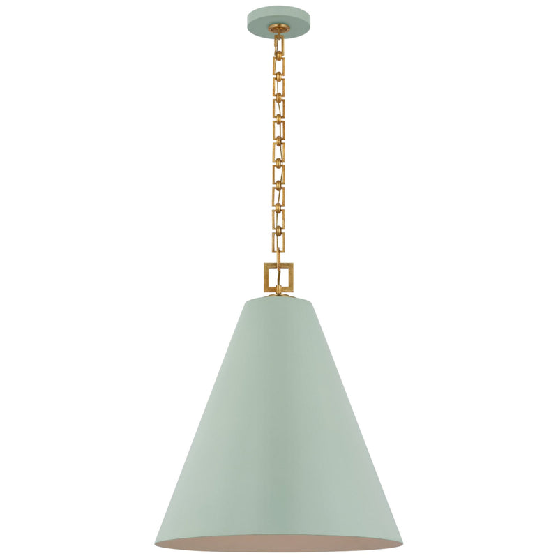 Julie Neill Theo 21" Pendant in Pale Blue and Gild
