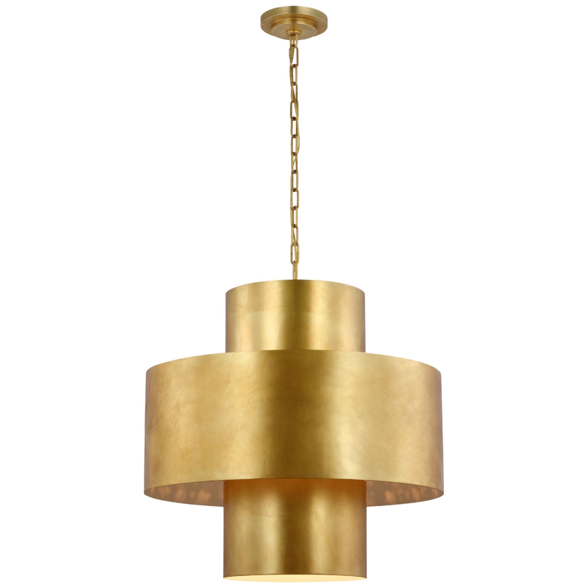 Julie Neill Chalmette 25" Layered Pendant in Gild Ceiling Light W25" x H24"