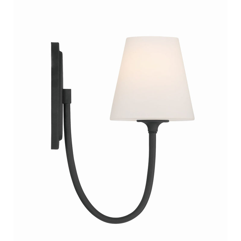 Juno 1 Light Black Forged Wall Mount