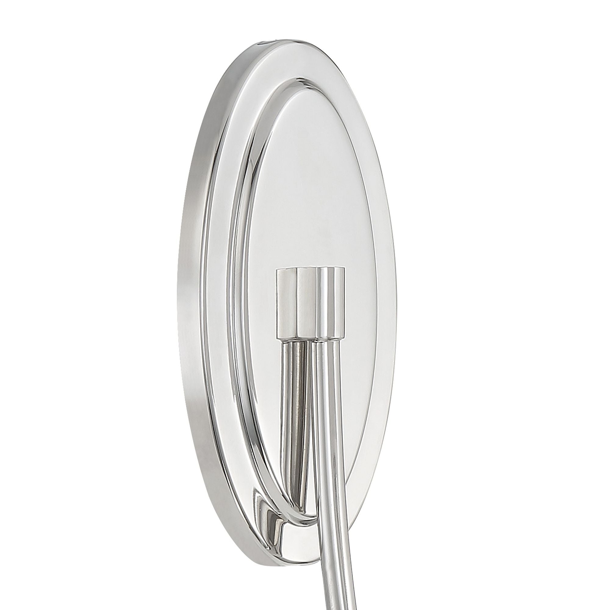 Juno 1 Light Polished Nickel Sconce Glass Shade 6"W x 13"H x 10.25"D