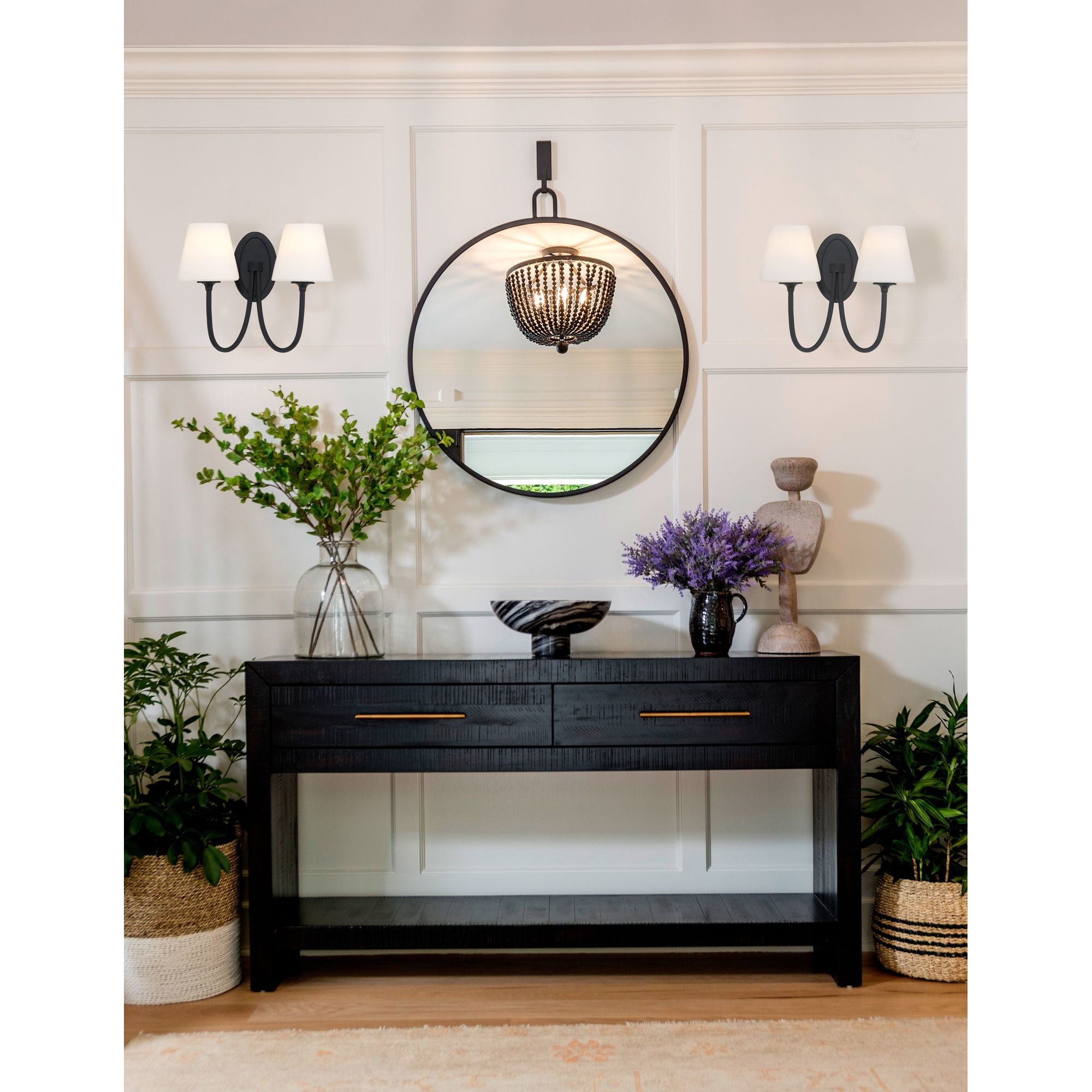 Juno 2 Light Black Forged Wall Mount