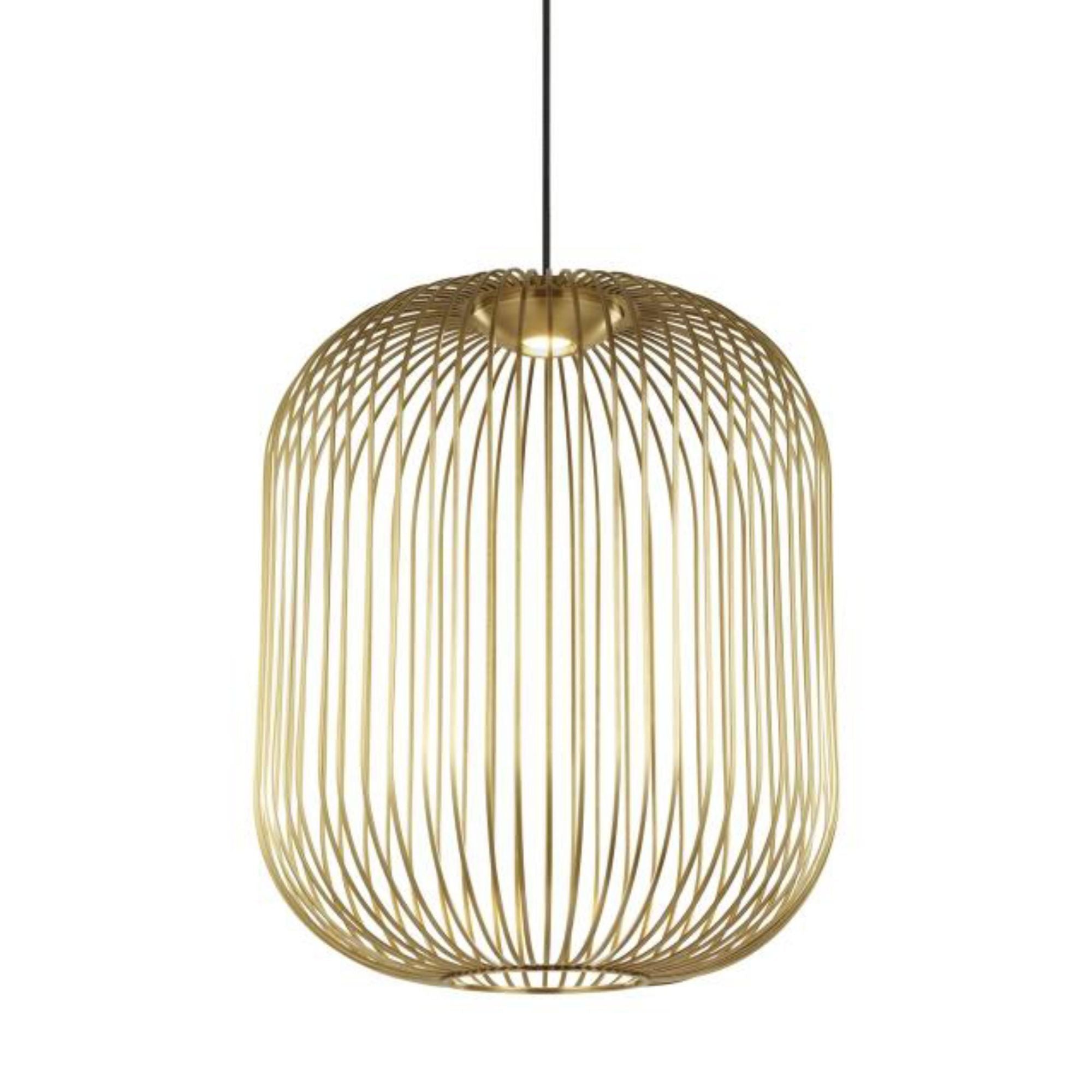 Kai 2 Pendant Bath Collection 1-Light LED 3000K Plated Brass by Sean Lavin