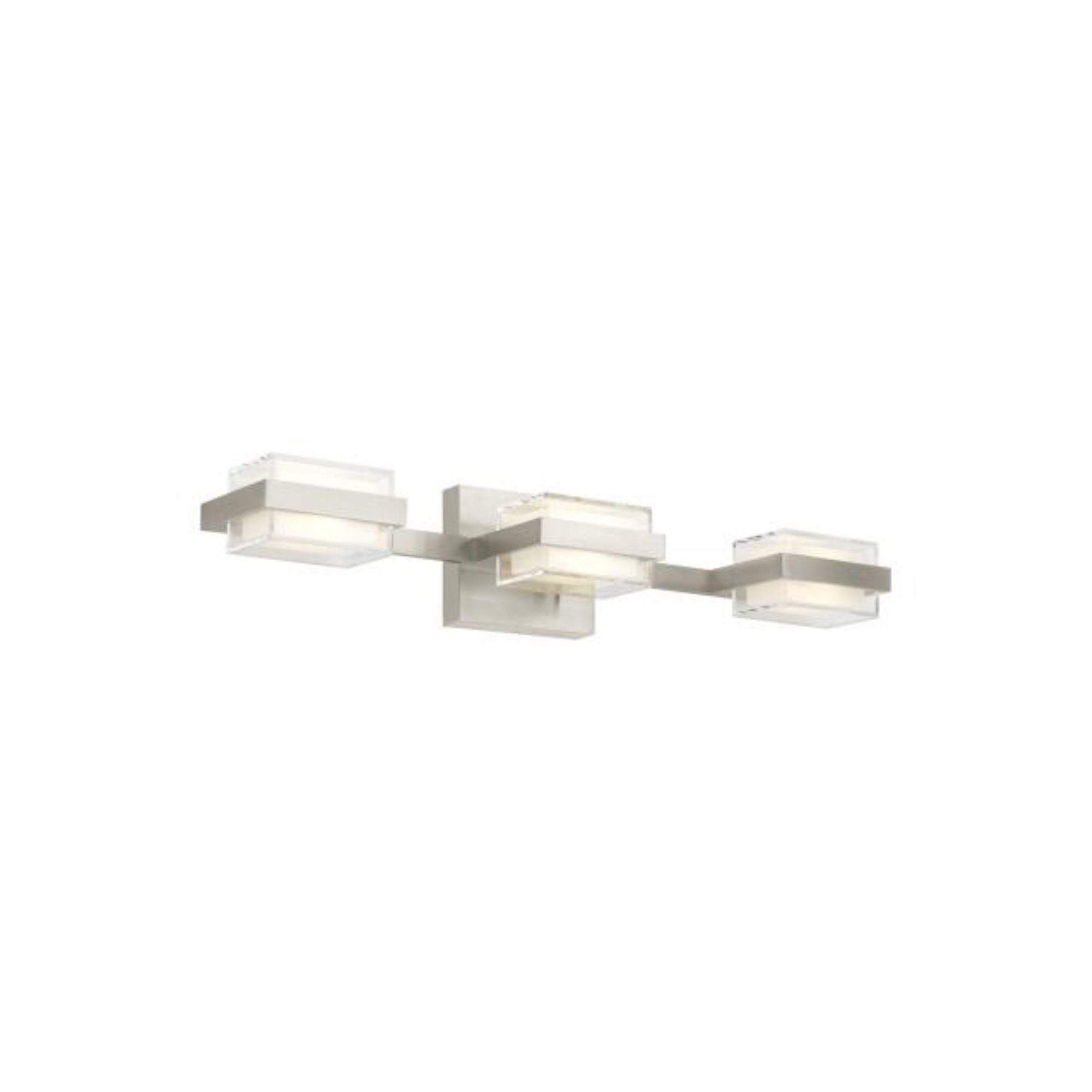 Kamden 3-Light Bath Bath Collection 3-Light LED 3000K Satin Nickel by Sean Lavin