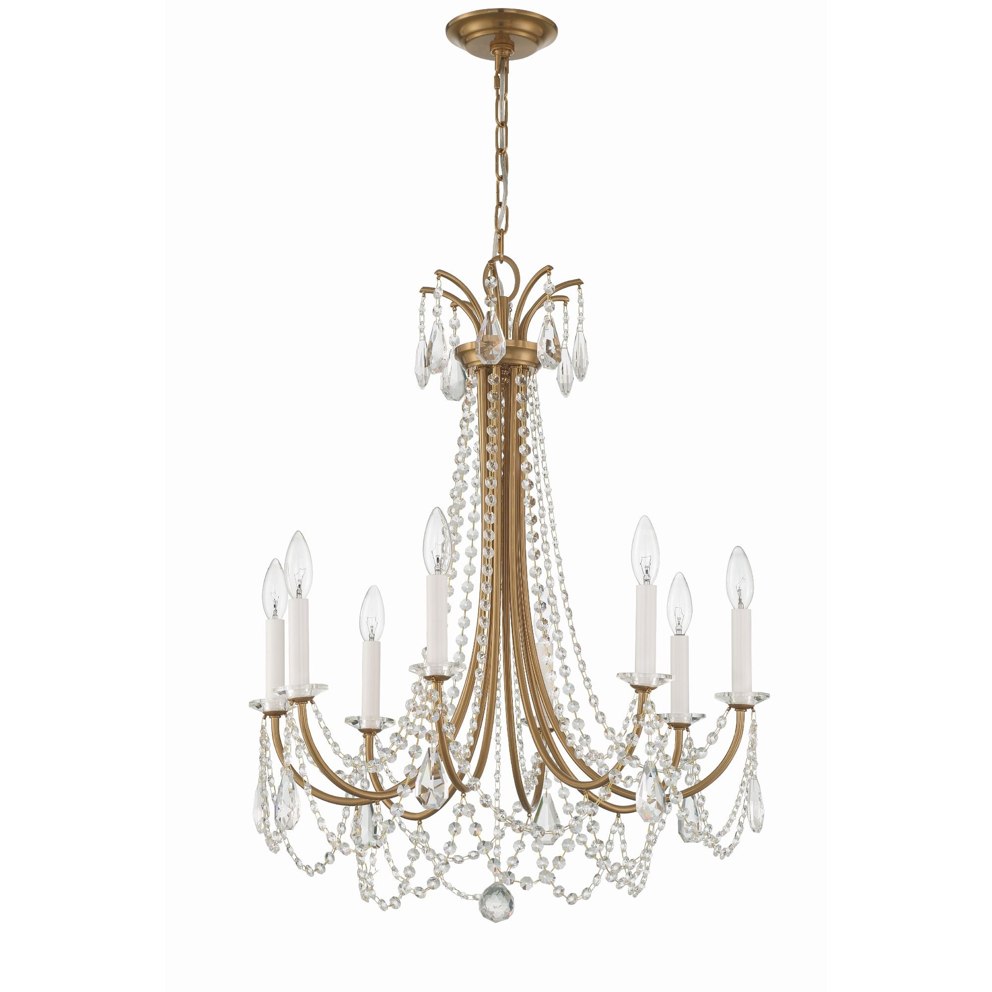 Karrington 26'' Aged Brass Chandelier Gold 26"W x 31"H x 26"D