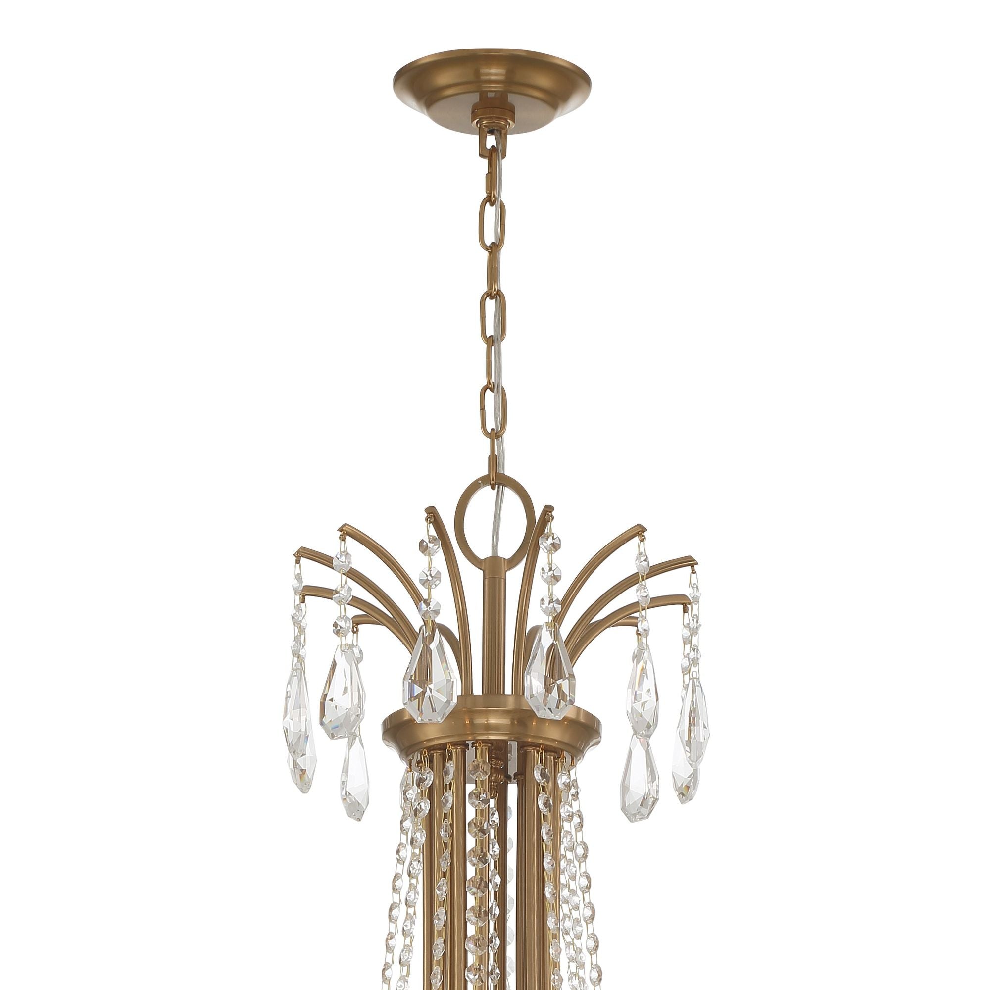 Karrington 30'' Aged Brass Chandelier Gold 30"W x 40"H x 30"D