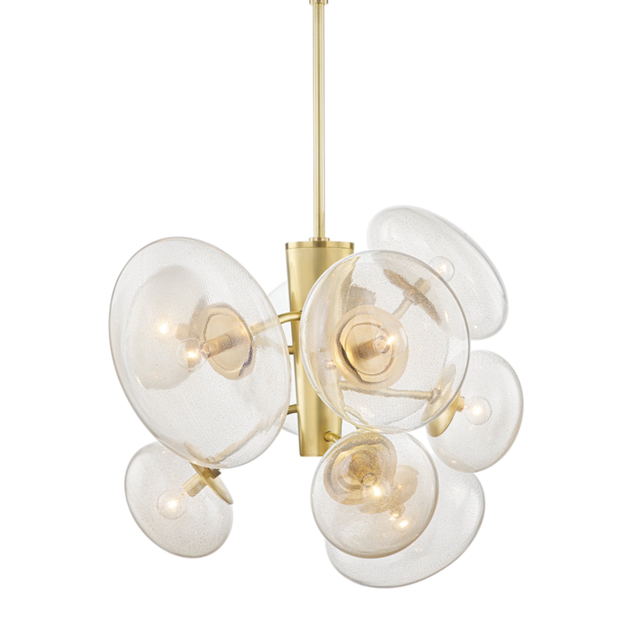 Opera 9-Light Chandelier in  Aged Brass by  Kelly Behun 30.75L x 30.75W x 26.5H