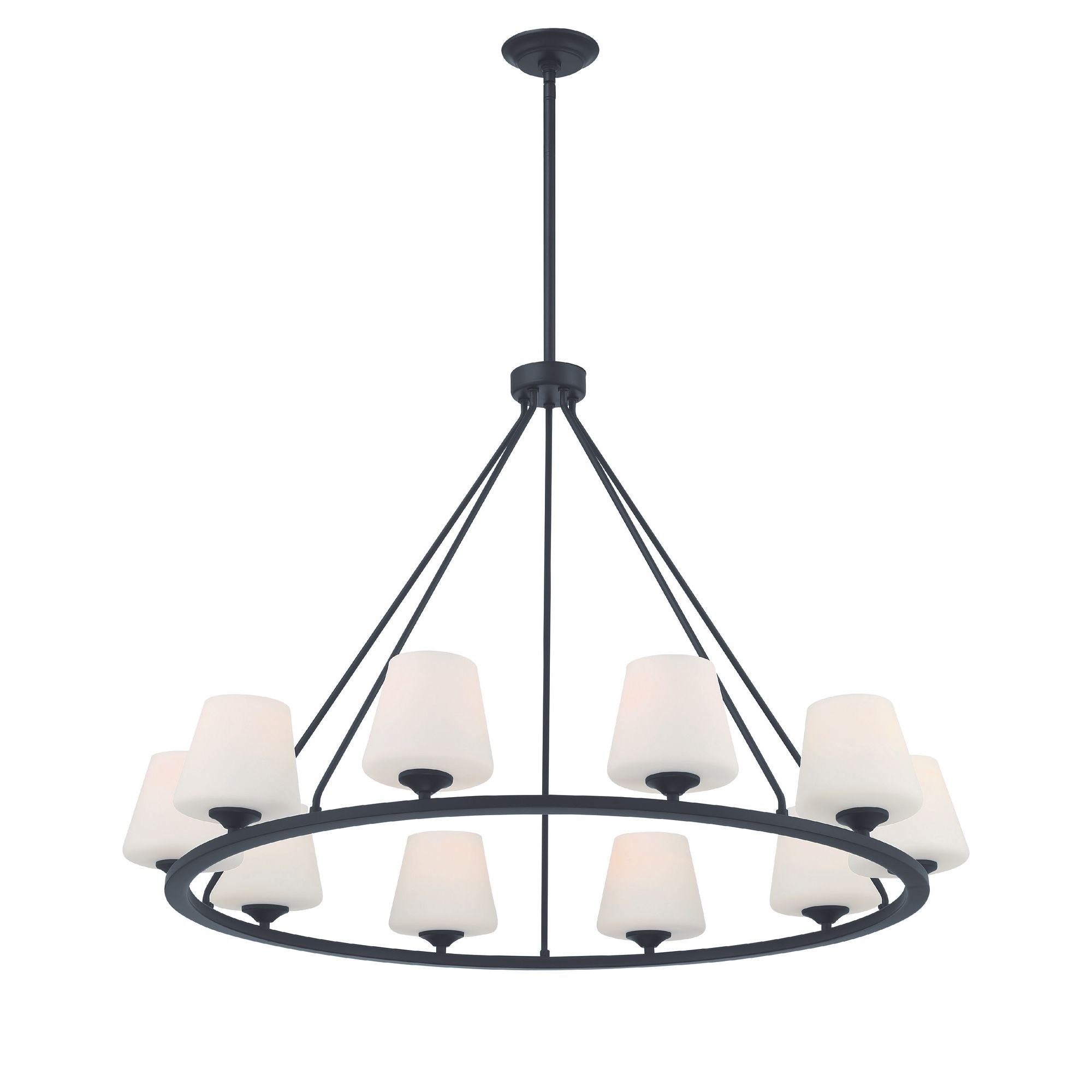 Keenan 10 Light Matte Black Chandelier