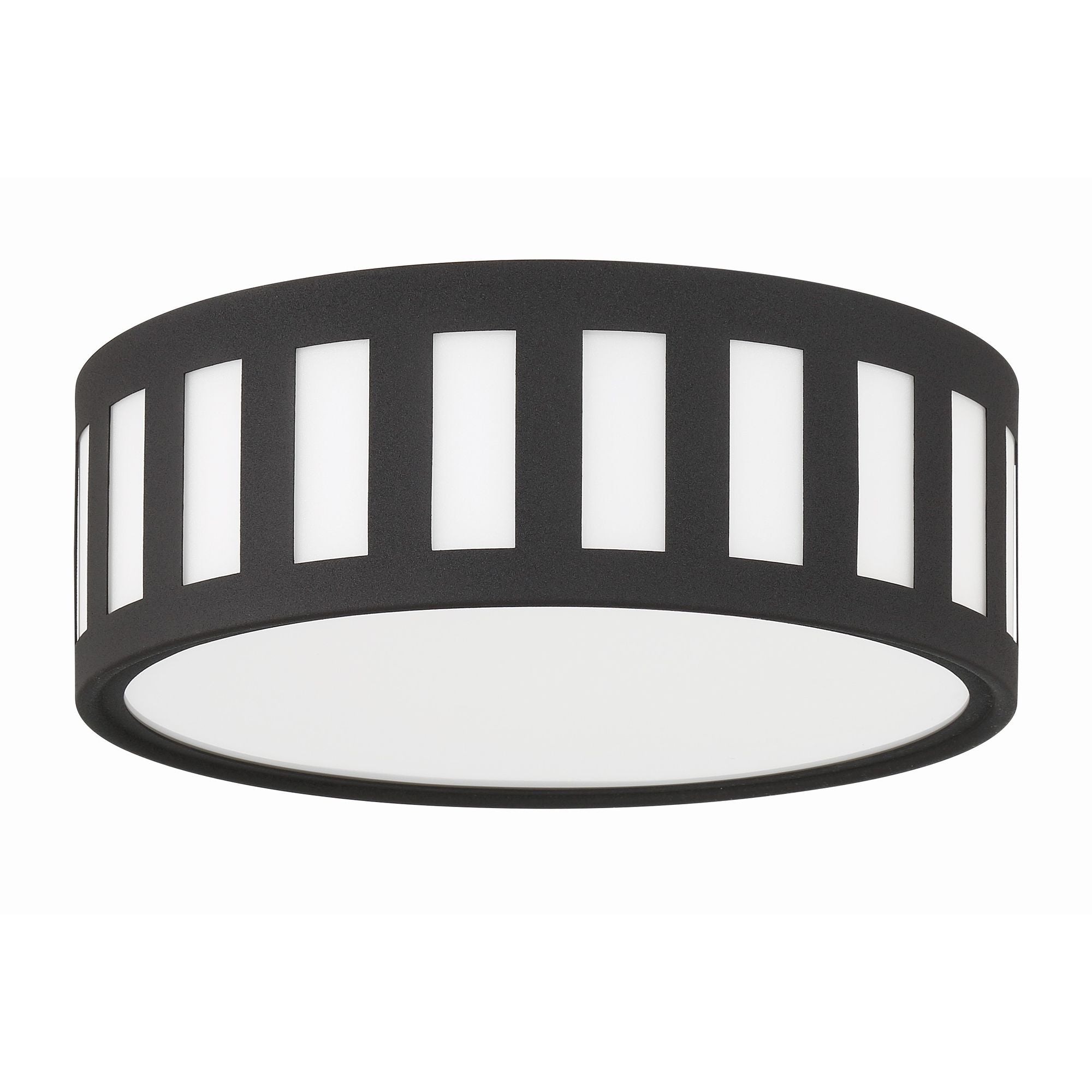 Kendal 3 Light Black Forged Flush Mount 14"W x 5"H x 14"D