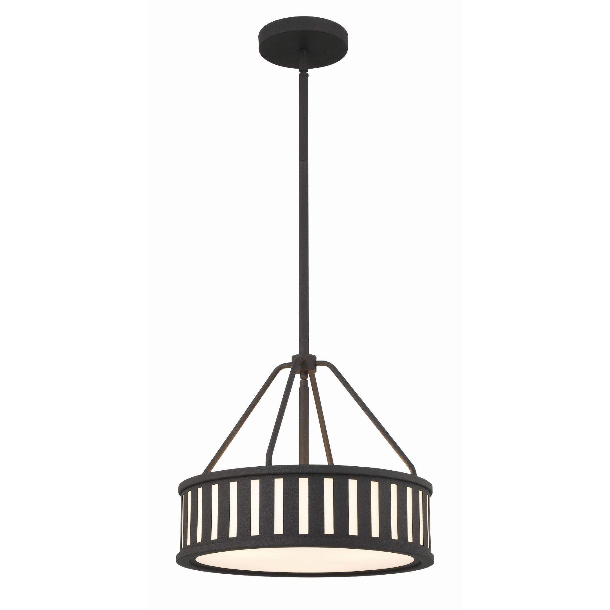 Kendal 3 Light Black Forged Pendant
