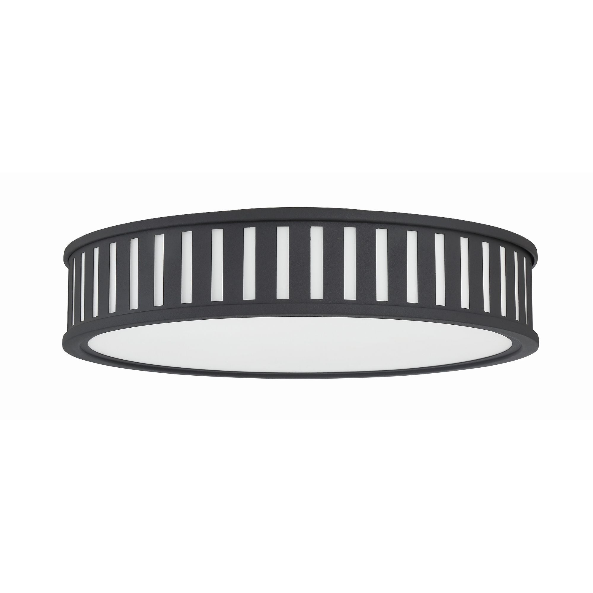 Kendal 4 Light Black Forged Flush Mount 22.5"W x 5.25"H x 22.5"D