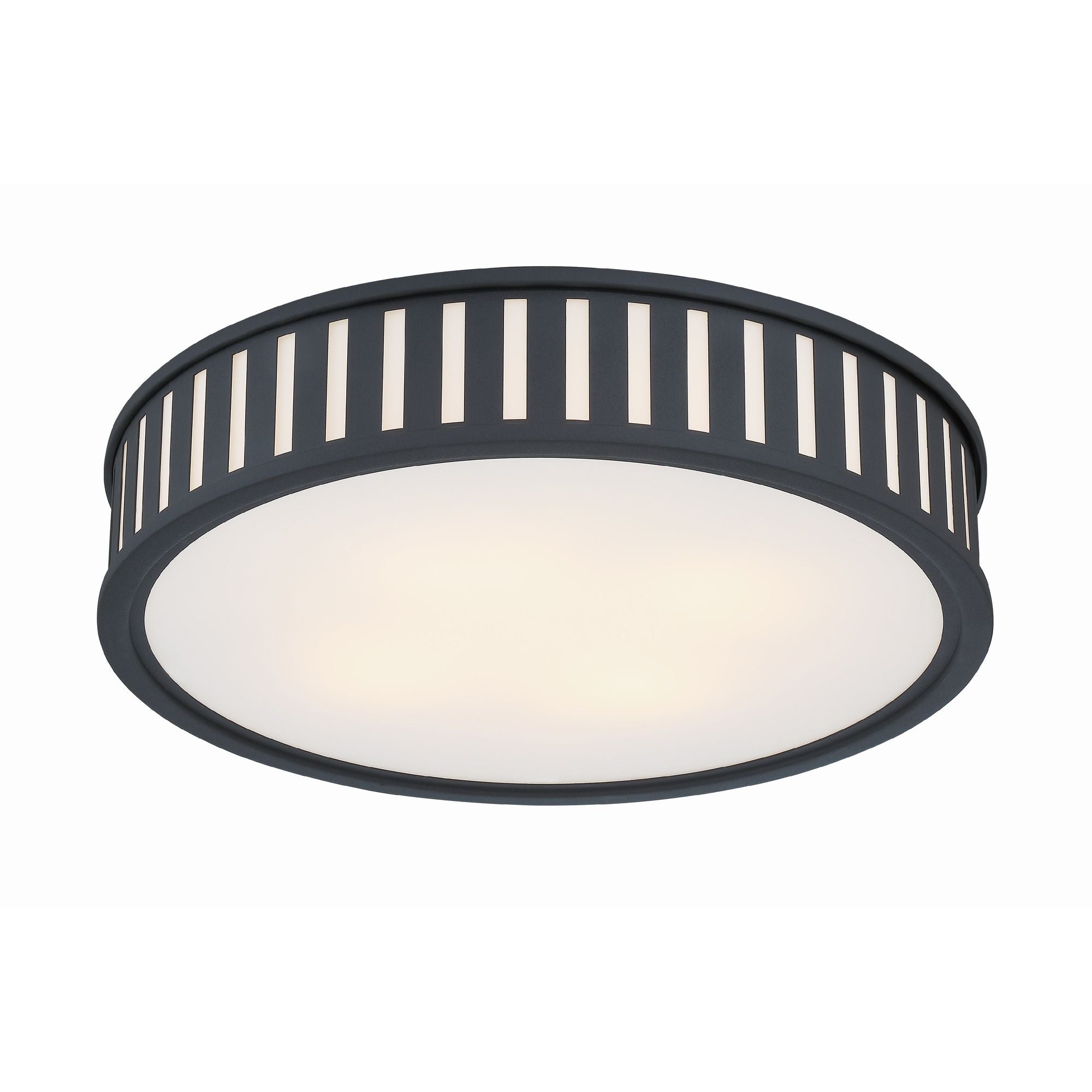 Kendal 4 Light Black Forged Flush Mount 22.5"W x 5.25"H x 22.5"D