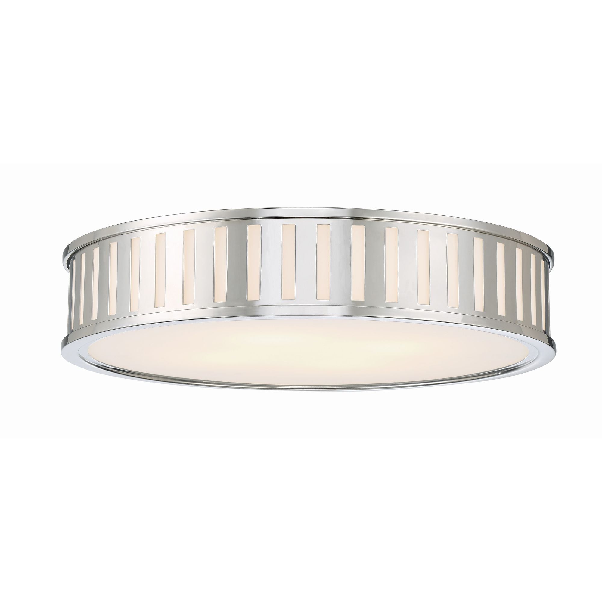 Kendal 4 Light Polished Nickel Flush Mount 22.5"W x 5.25"H x 22.5"D
