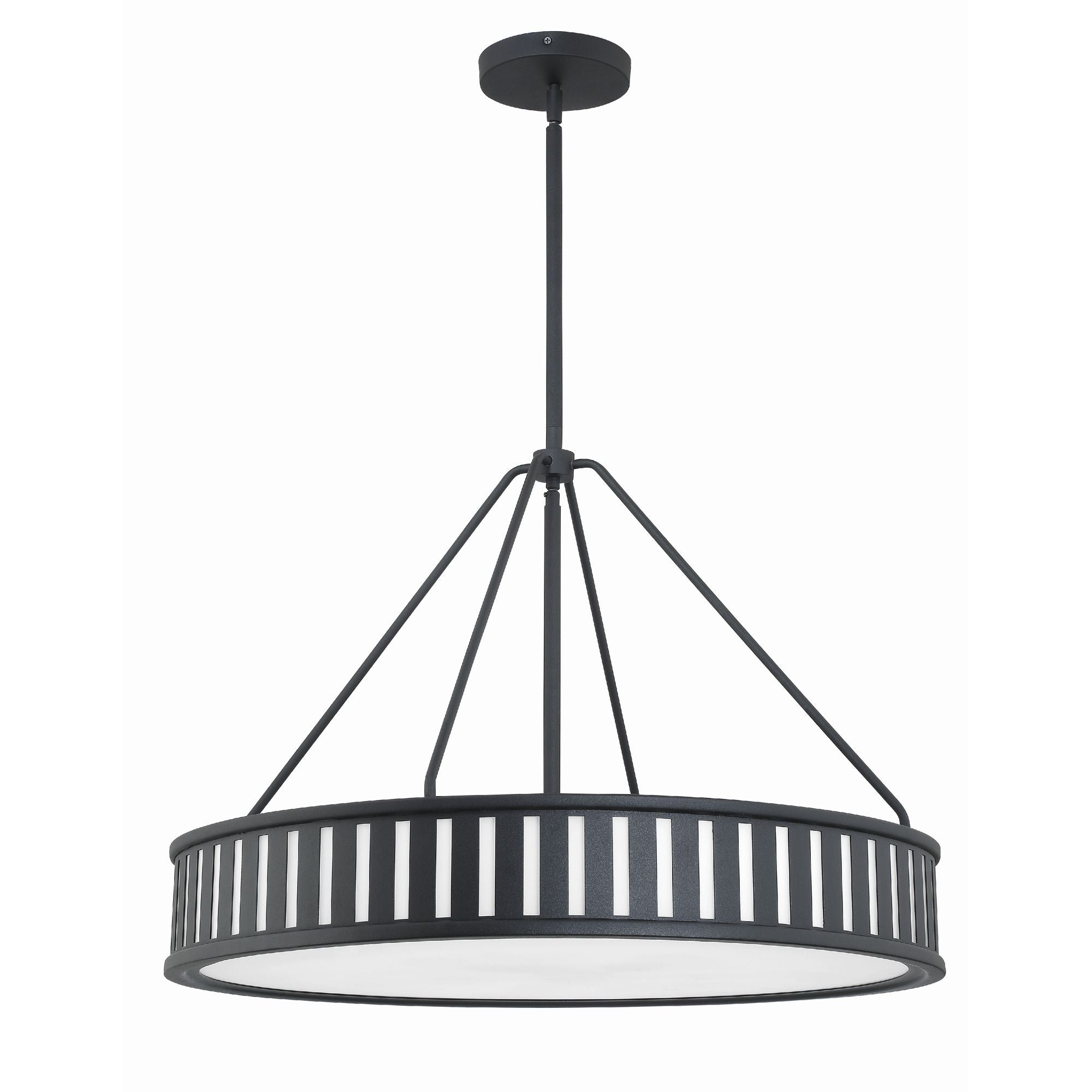 Kendal 6 Light Black Forged Chandelier 28"W x 20.5"H x 28"D