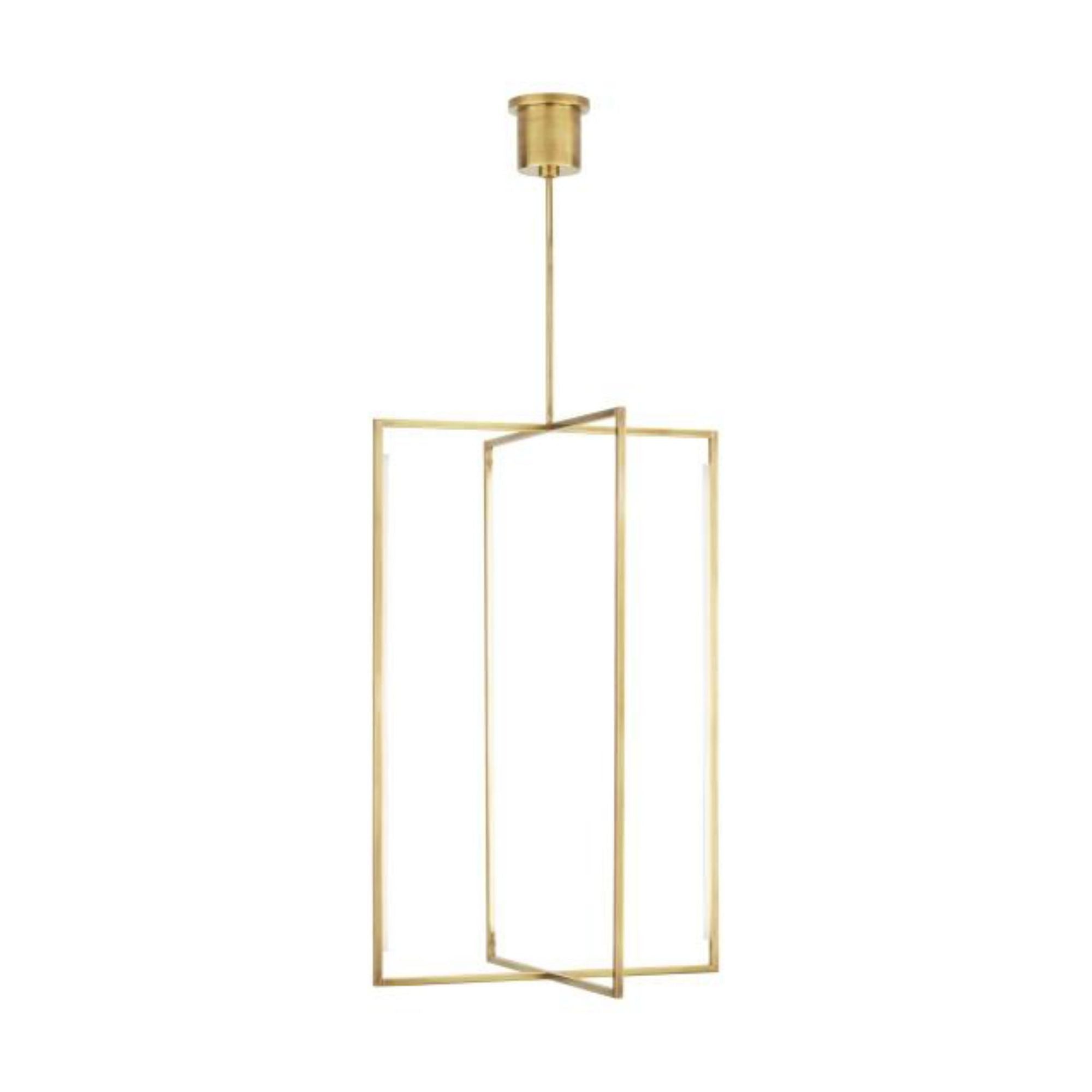 Kenway 42 Pendant Line-Voltage Pendants/Suspension 1-Light LED 3000K Natural Brass by Sean Lavin