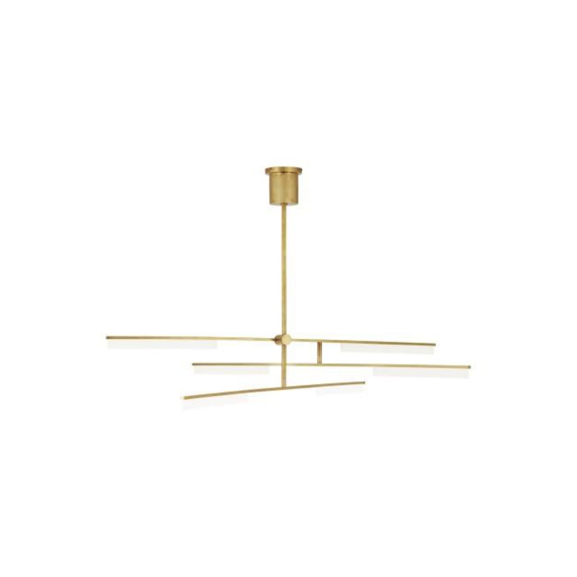 Klee 6-Light Chandelier Chandeliers 3-Light LED 3000K Natural Brass by Sean Lavin