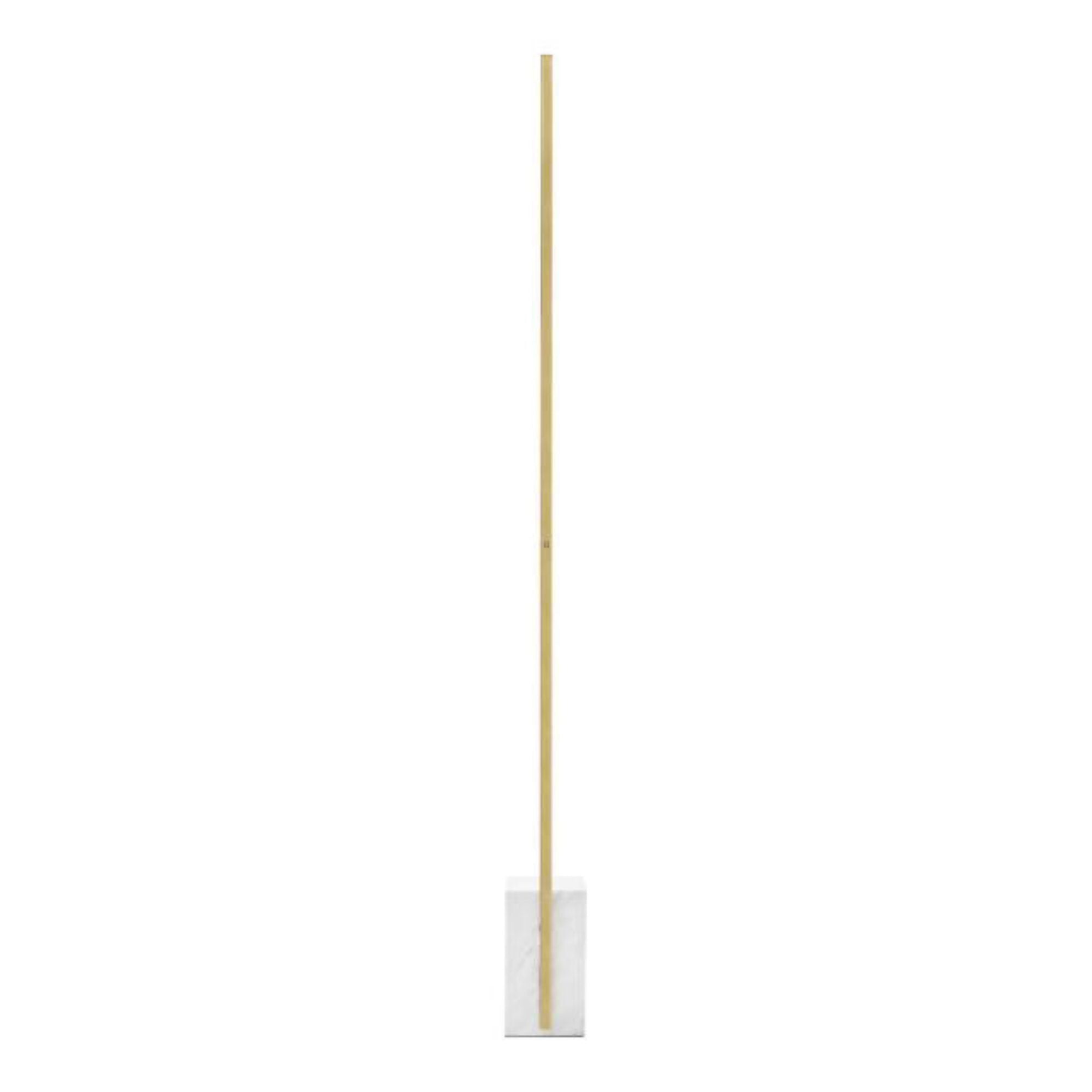 Klee 70 Floor Lamp Line-Voltage Pendants/Suspension 1-Light LED 2700K NATURAL BRASS/WHITE MARBLE by Sean Lavin