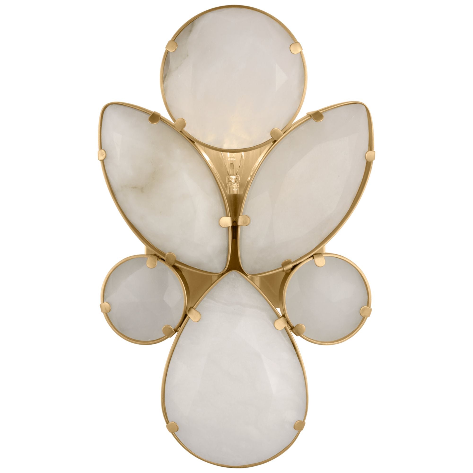kate spade new york Lloyd Small Jeweled Sconce in Soft Brass with Alabaster