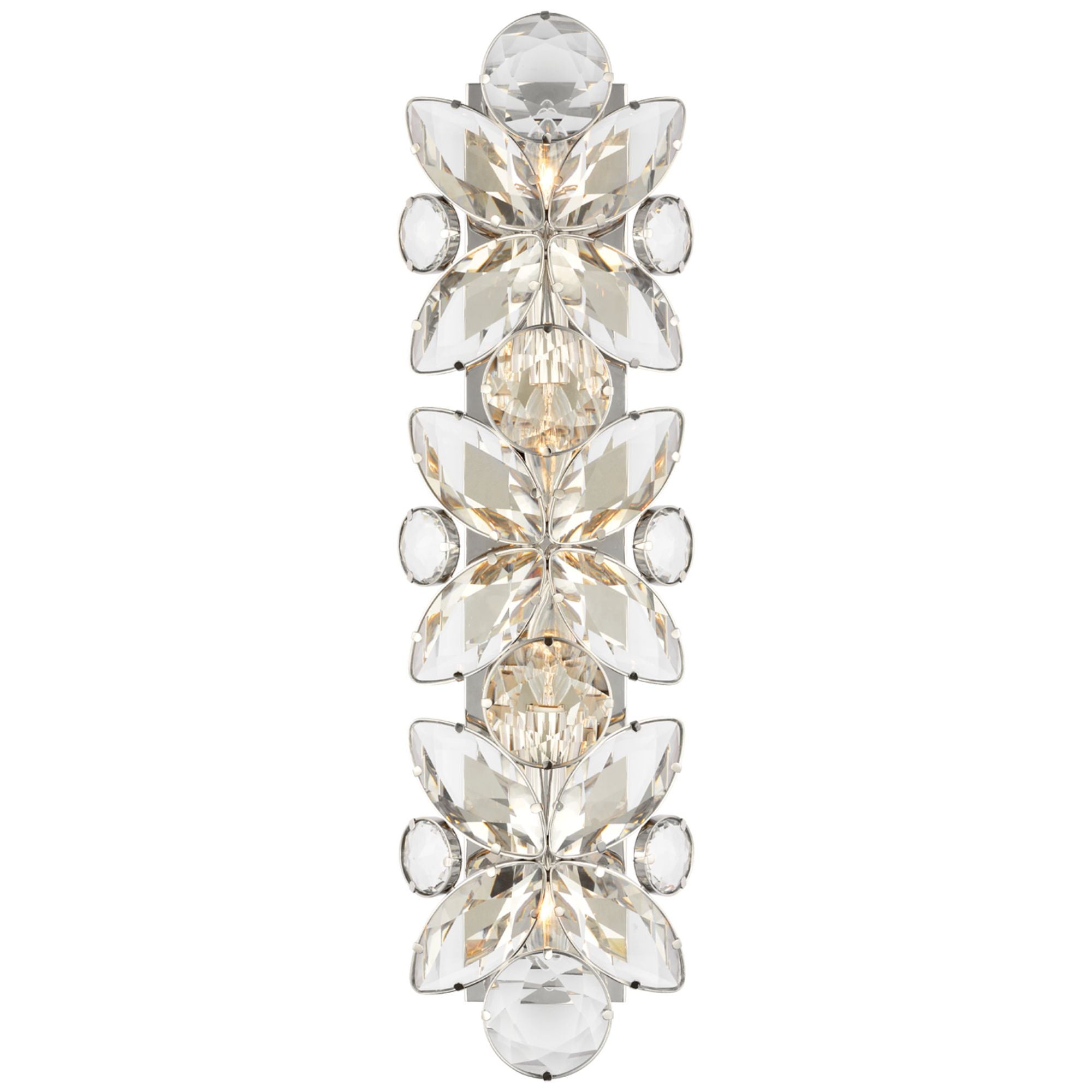 kate spade new york Lloyd 26" Sconce in Polished Nickel with Crystal Wall Light W7.25" x H25.75"