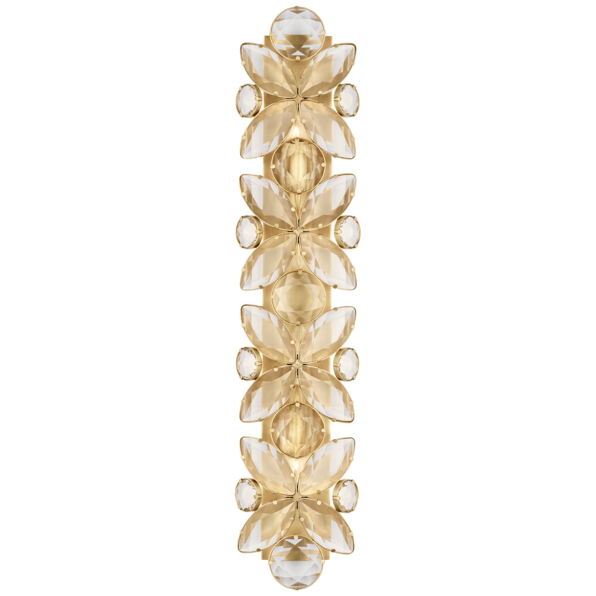 kate spade new york Lloyd 33" Sconce in Soft Brass with Crystal Wall Light W7.25" x H33.25"