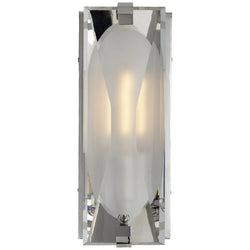 kate spade new york Castle Peak Small Bath Sconce in Polished Nickel with Etched Clear Glass