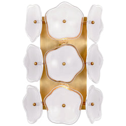 kate spade new york Leighton Small Sconce in Soft Brass with Cream Tinted Glass