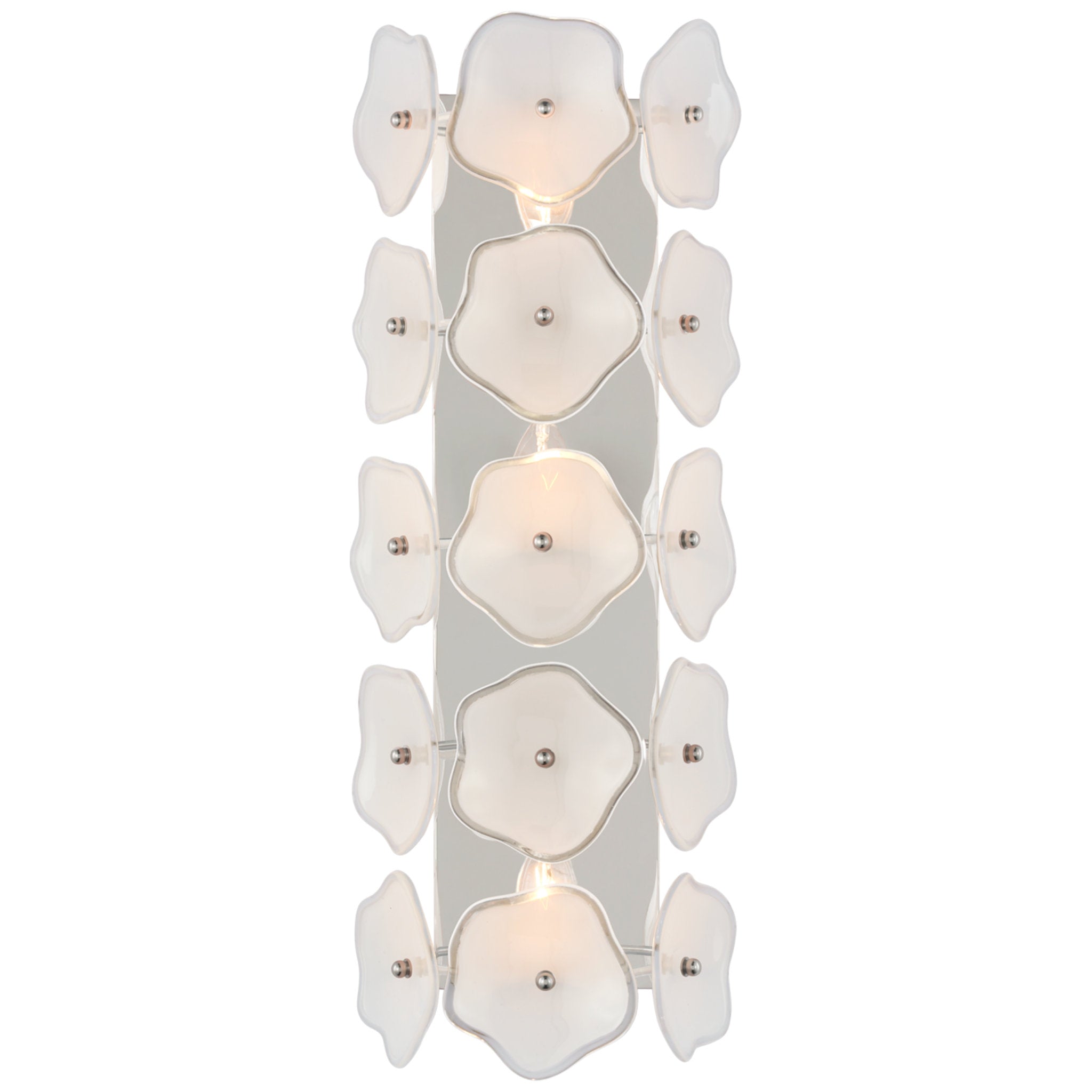 kate spade new york Leighton 20" Sconce in Polished Nickel with Cream Tinted Glass