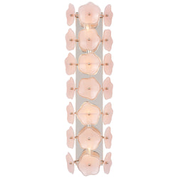 kate spade new york Leighton 28" Sconce in Polished Nickel with Blush Tinted Glass